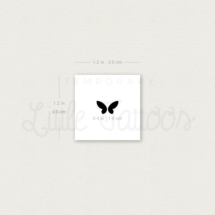 Tatuaje temporal de mariposa minimalista diminuto (juego de 3)