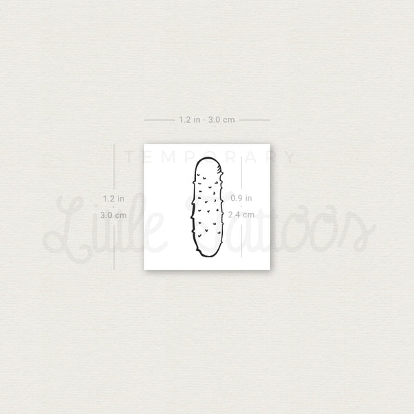 Cucumber Temporary Tattoo - Set of 3