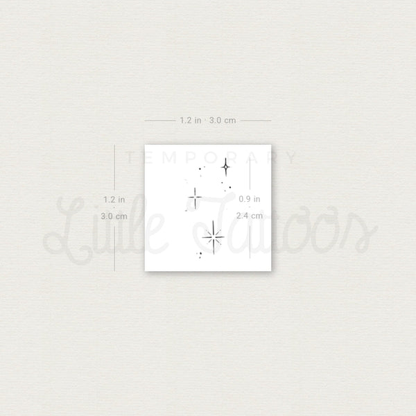 Sparkling Stars Temporary Tattoo By Stefano Mazza - Set of 3