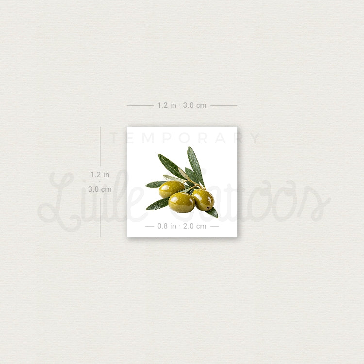 Olive Temporary Tattoo - Set of 3