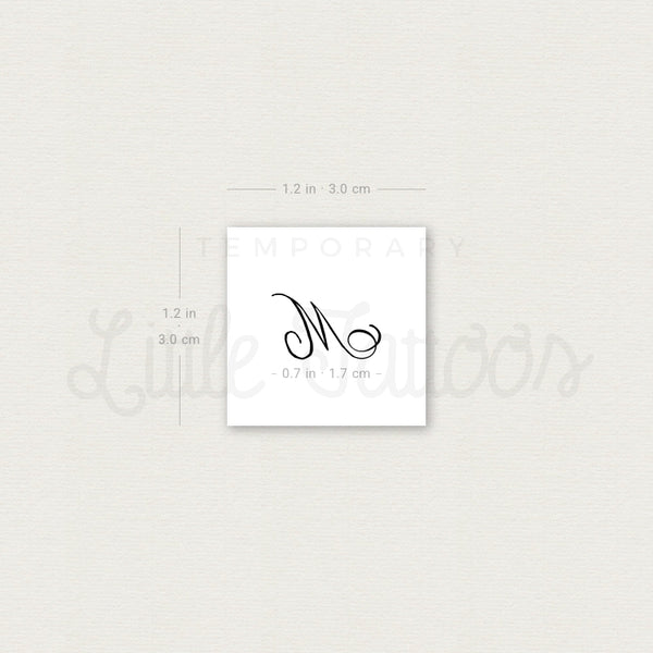 Little M Script Temporary Tattoo - Set of 3