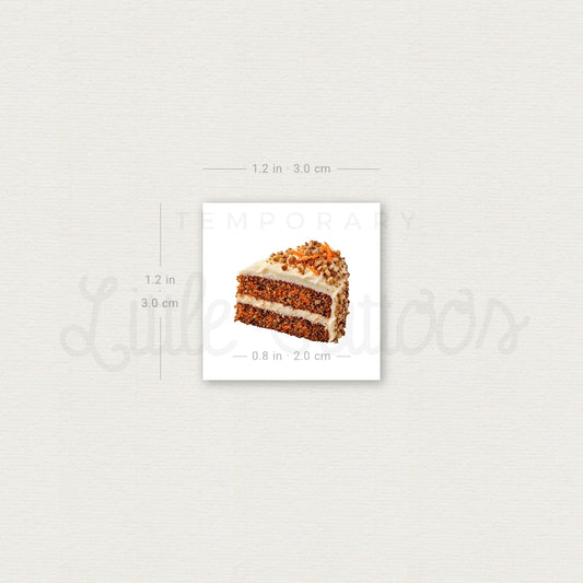 Carrot Cake Temporary Tattoo - Set of 3