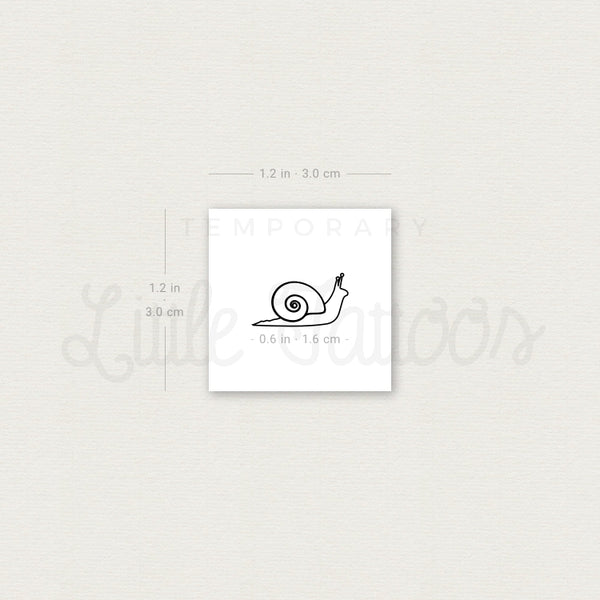 Minimalist Snail Temporary Tattoo - Set of 3