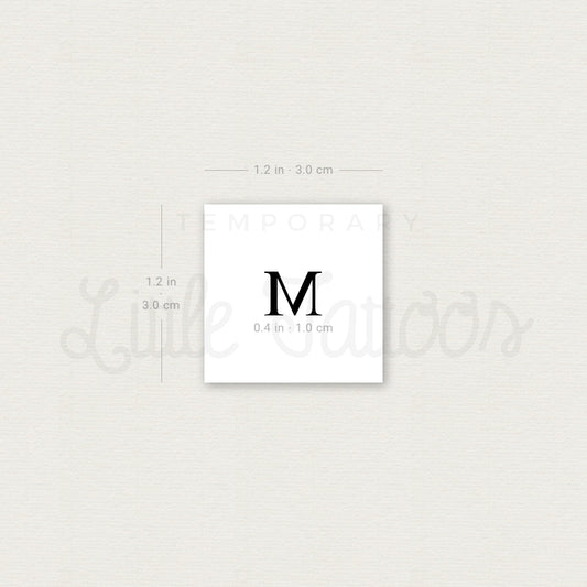 Uppercase Mu Temporary Tattoo - Set of 3