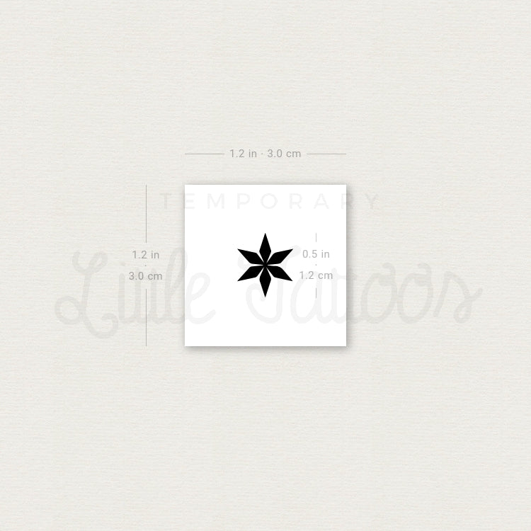 Tiny Star Ornament Temporary Tattoo - Set of 3
