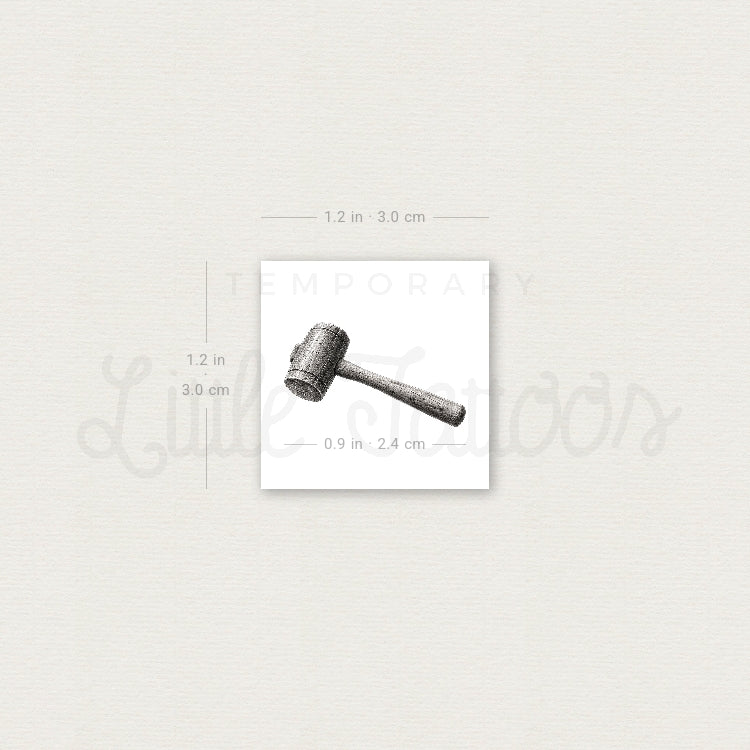 Mallet Temporary Tattoo - Set of 3