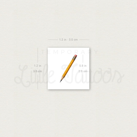 Pencil Temporary Tattoo - Set of 3