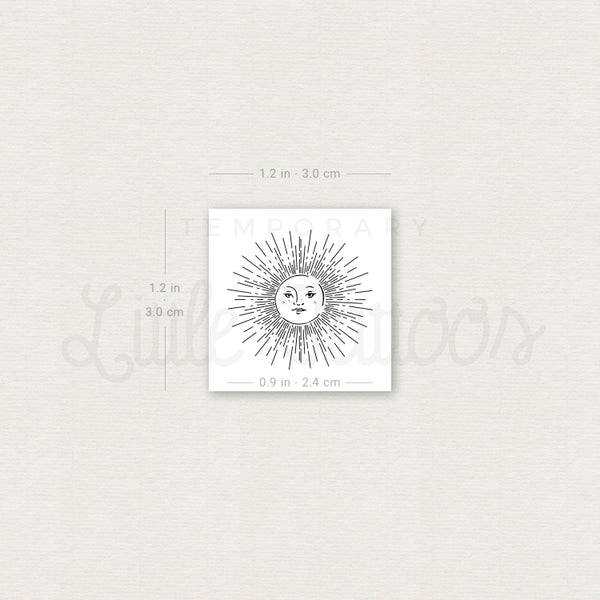 Happy Sun Temporary Tattoo - Set of 3