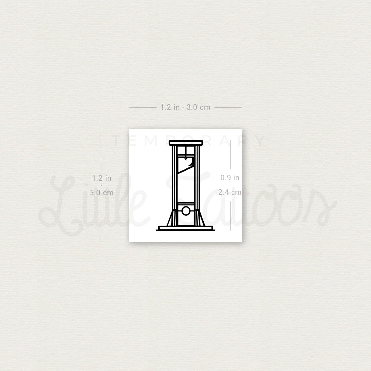 Guillotine Temporary Tattoo - Set of 3