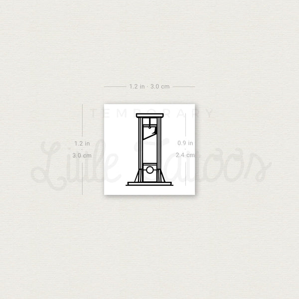 Guillotine Temporary Tattoo - Set of 3