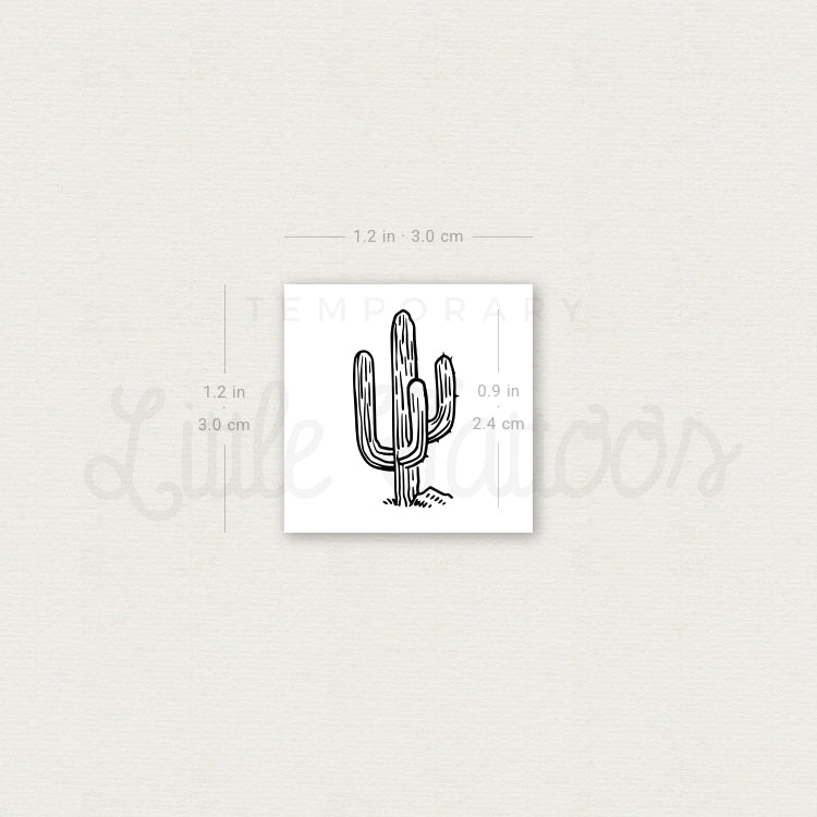 Saguaro Temporary Tattoo - Set of 3