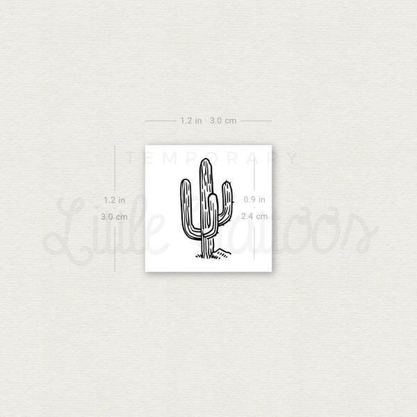 Saguaro Temporary Tattoo - Set of 3