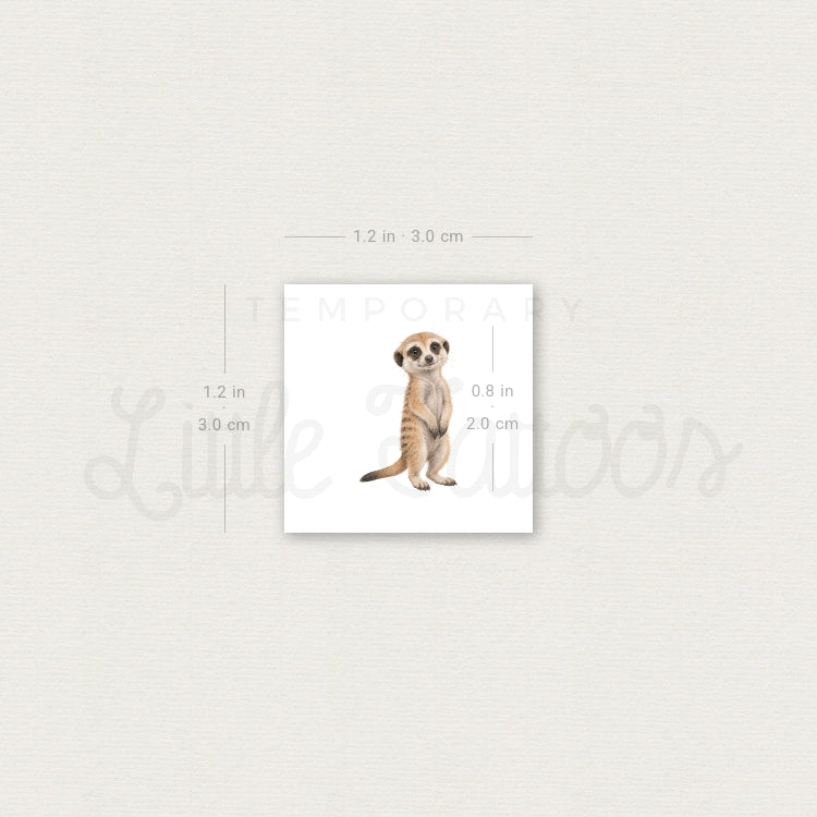 Baby Meerkat Temporary Tattoo - Set of 3