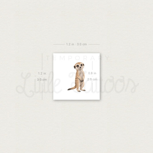 Baby Meerkat Temporary Tattoo - Set of 3