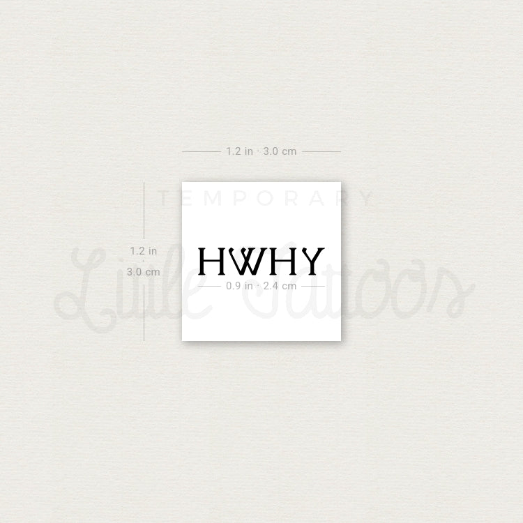 Tatuaje temporal de YHWH - Juego de 3