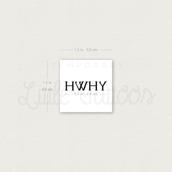 YHWH Temporary Tattoo - Set of 3