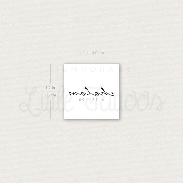 Shalom Temporary Tattoo - Set of 3