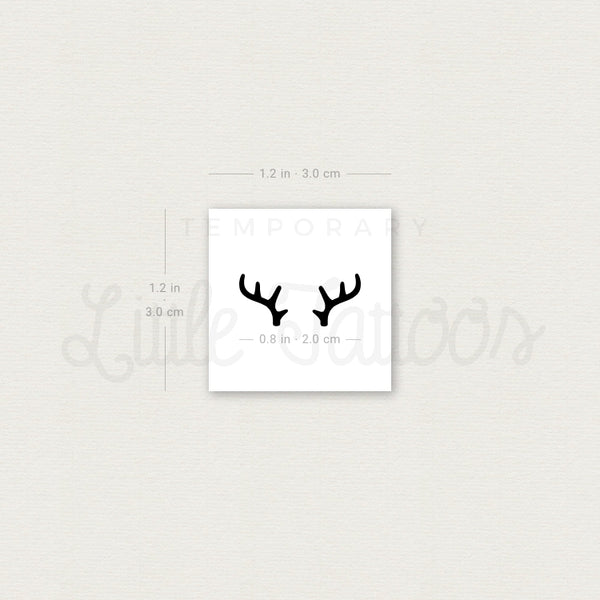 Minimalist Antlers Temporary Tattoo - Set of 3