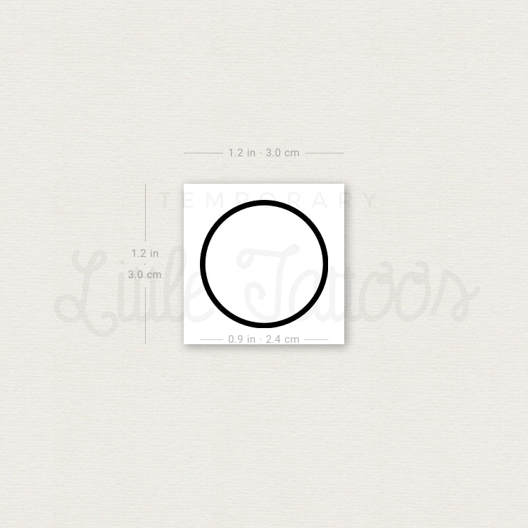 Circle Temporary Tattoo - Set of 3