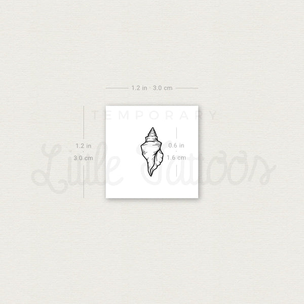 Little Tulip Shell Temporary Tattoo - Set of 3