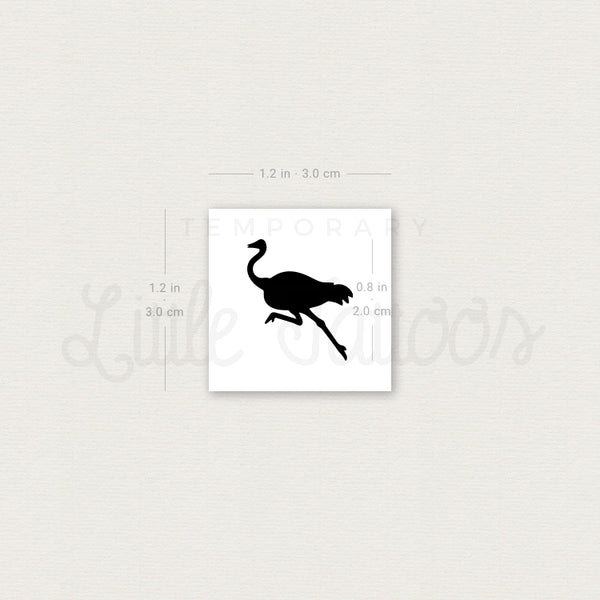 Ostrich Temporary Tattoo - Set of 3