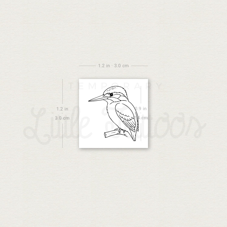 Small Kingfisher Temporary Tattoo - Set of 3