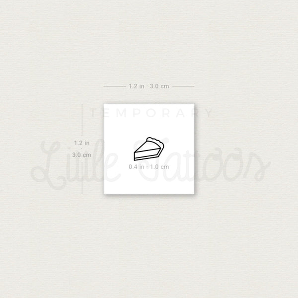 Little Pie Slice Temporary Tattoo - Set of 3
