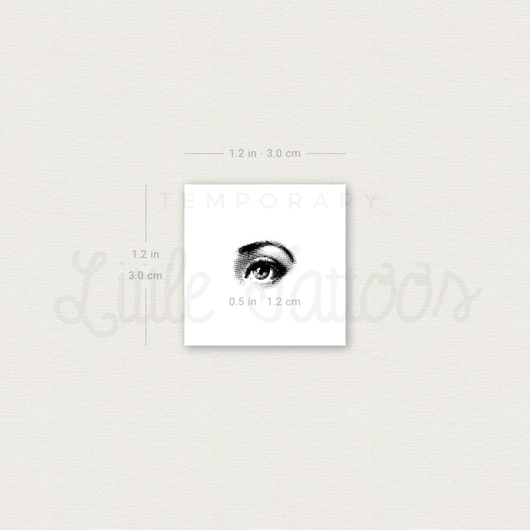Woman Eye Temporary Tattoo - Set of 3