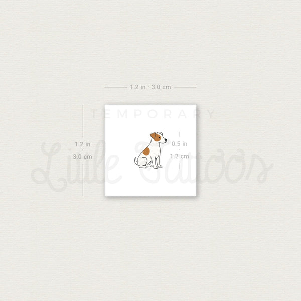 Little Jack Russell Temporary Tattoo - Set of 3