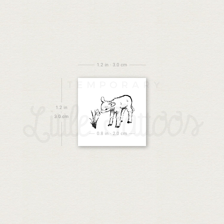 Little Lamb Temporary Tattoo - Set of 3