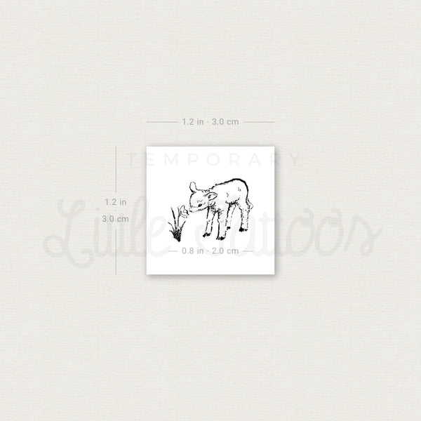 Little Lamb Temporary Tattoo - Set of 3