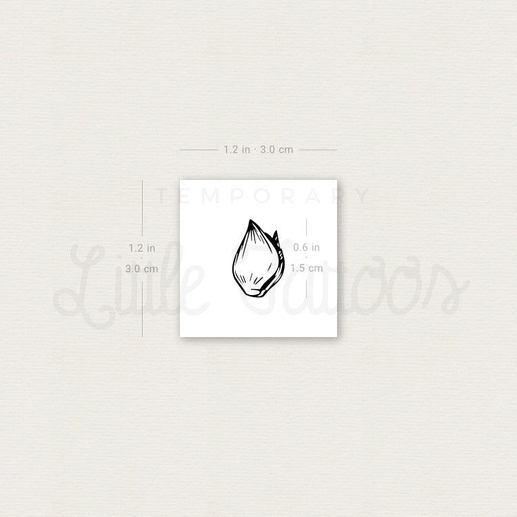 Clove Of Garlic Temporary Tattoo - Set of 3