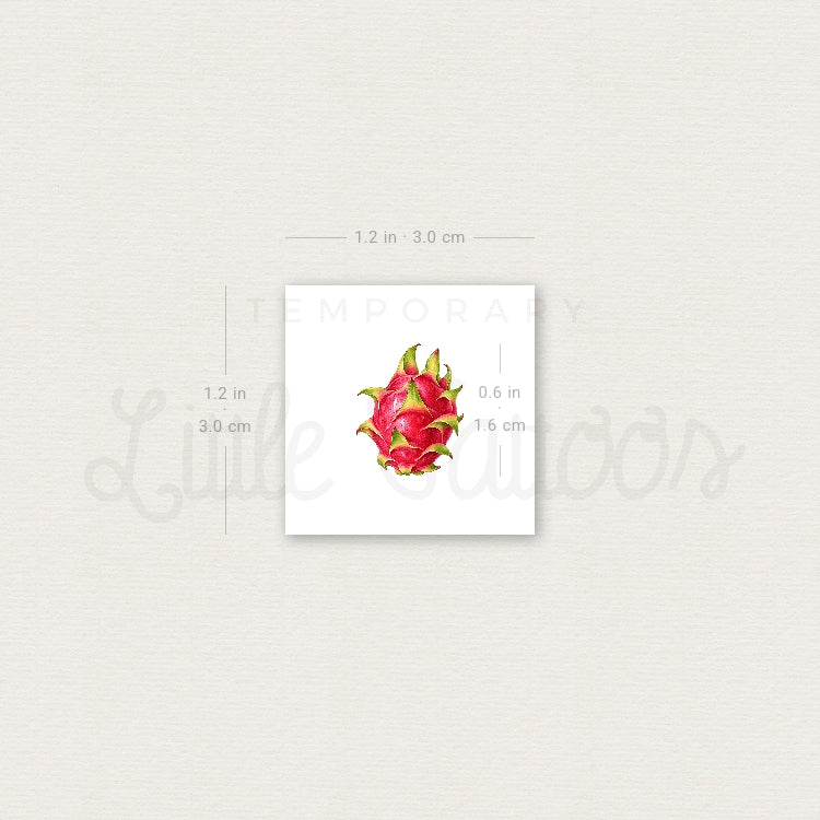 Little Dragon Fruit Temporary Tattoo - Set of 3
