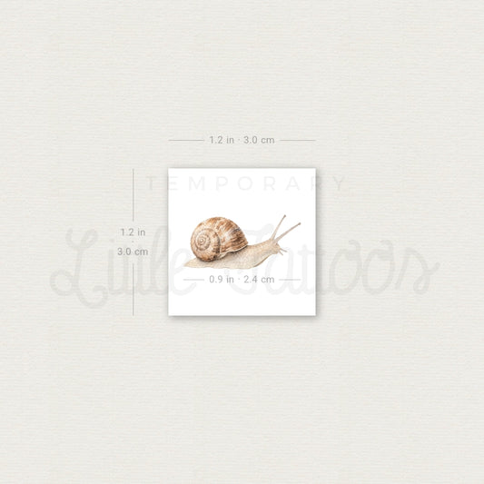 Watercolor Snail Temporary Tattoo - Set of 3