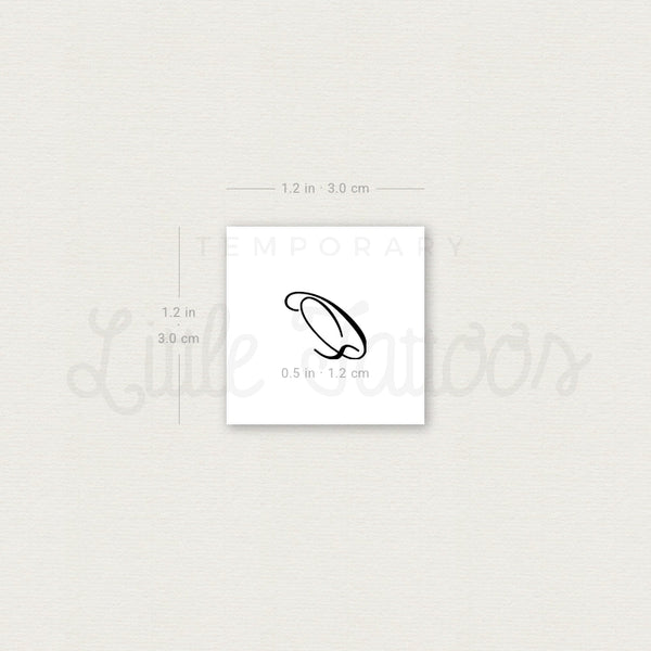 Letter Q Script Temporary Tattoo - Set of 3