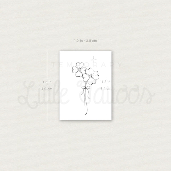 Clovers Temporary Tattoo By Stefano Mazza - Set of 3