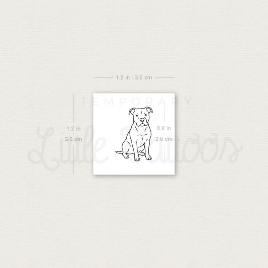 Pit Bull Temporary Tattoo - Set of 3