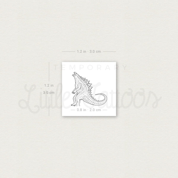 Little Godzilla Temporary Tattoo - Set of 3