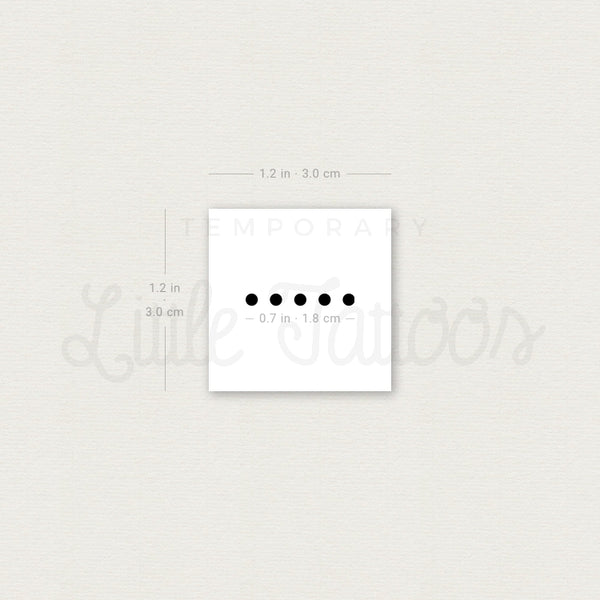 Morse Code 5 Temporary Tattoo - Set of 3