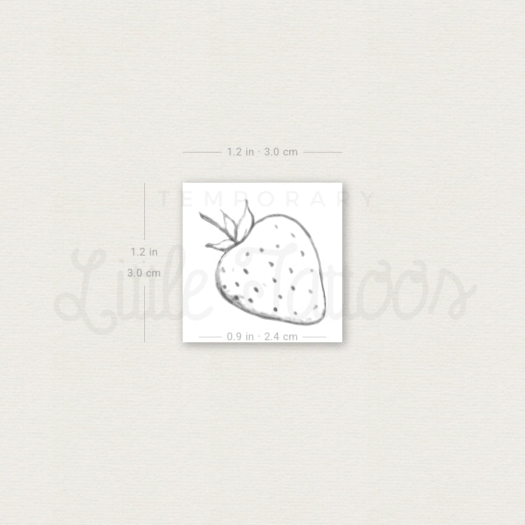 Strawberry Temporary Tattoo By Stefano Mazza - Set of 3