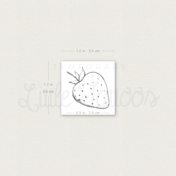 Strawberry Temporary Tattoo By Stefano Mazza - Set of 3