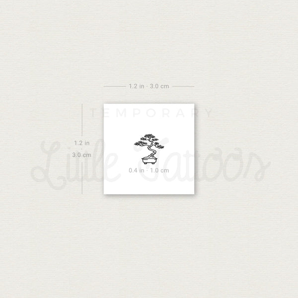 Tiny Bonsai Temporary Tattoo - Set of 3