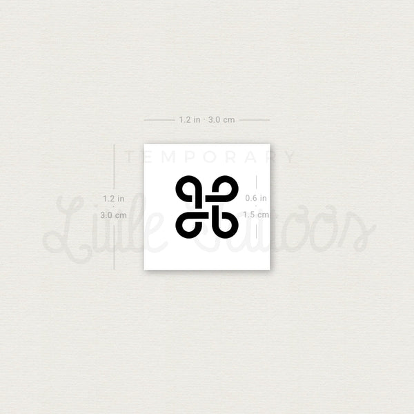 Little Bowen Knot Temporary Tattoo - Set of 3