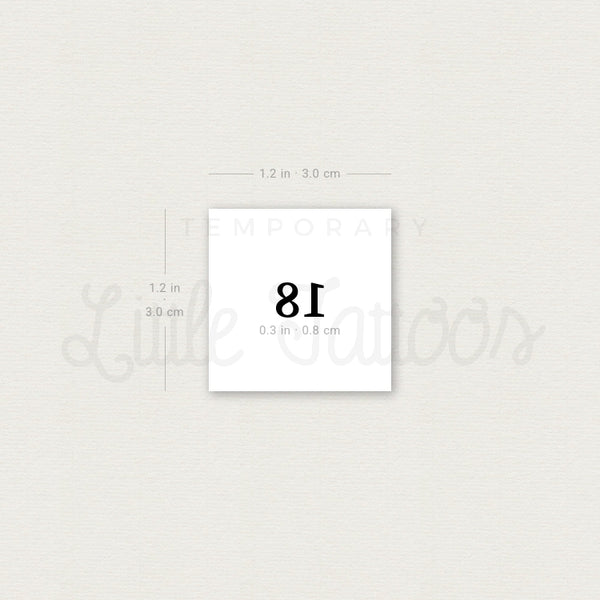 18 Temporary Tattoo - Set of 3
