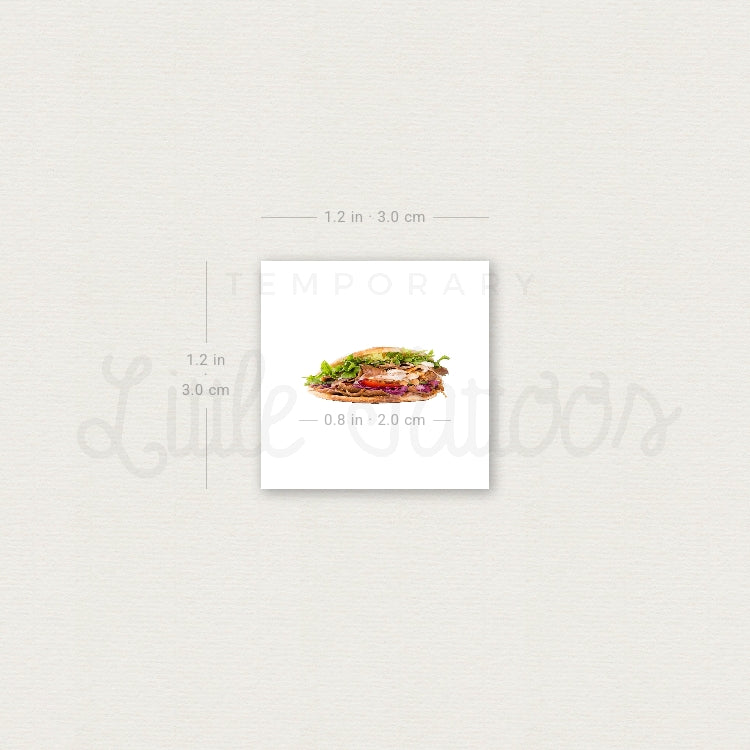 Kebab Temporary Tattoo - Set of 3