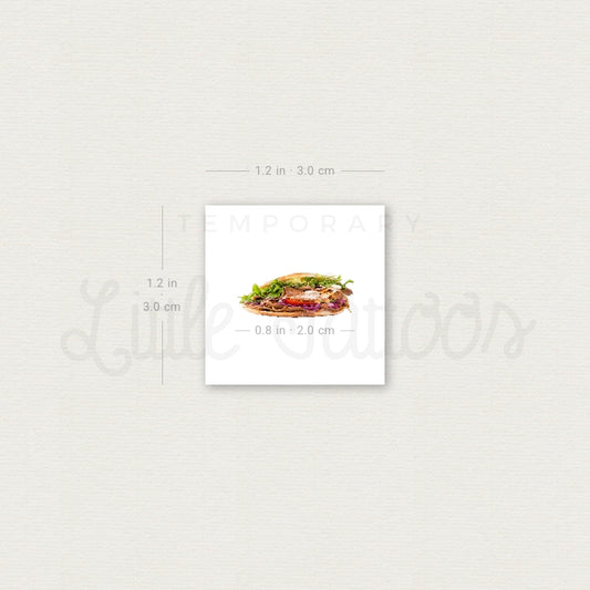 Kebab Temporary Tattoo - Set of 3