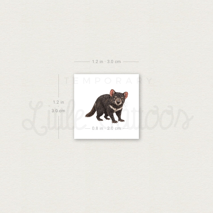 Tasmanian Devil Temporary Tattoo - Set of 3