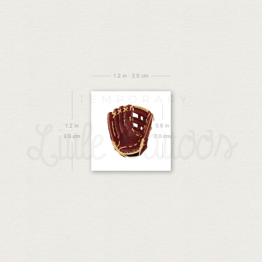Baseball Glove Temporary Tattoo - Set of 3