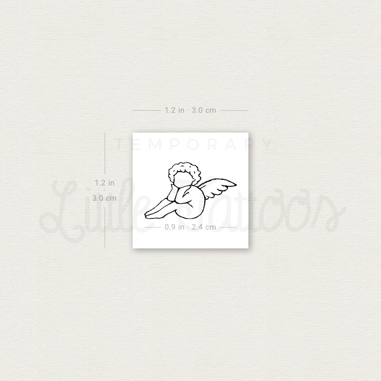 Faceless Cherub Temporary Tattoo - Set of 3