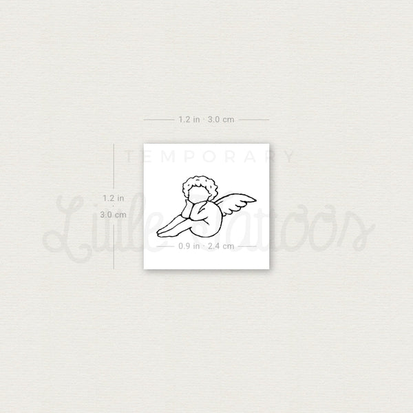 Faceless Cherub Temporary Tattoo - Set of 3